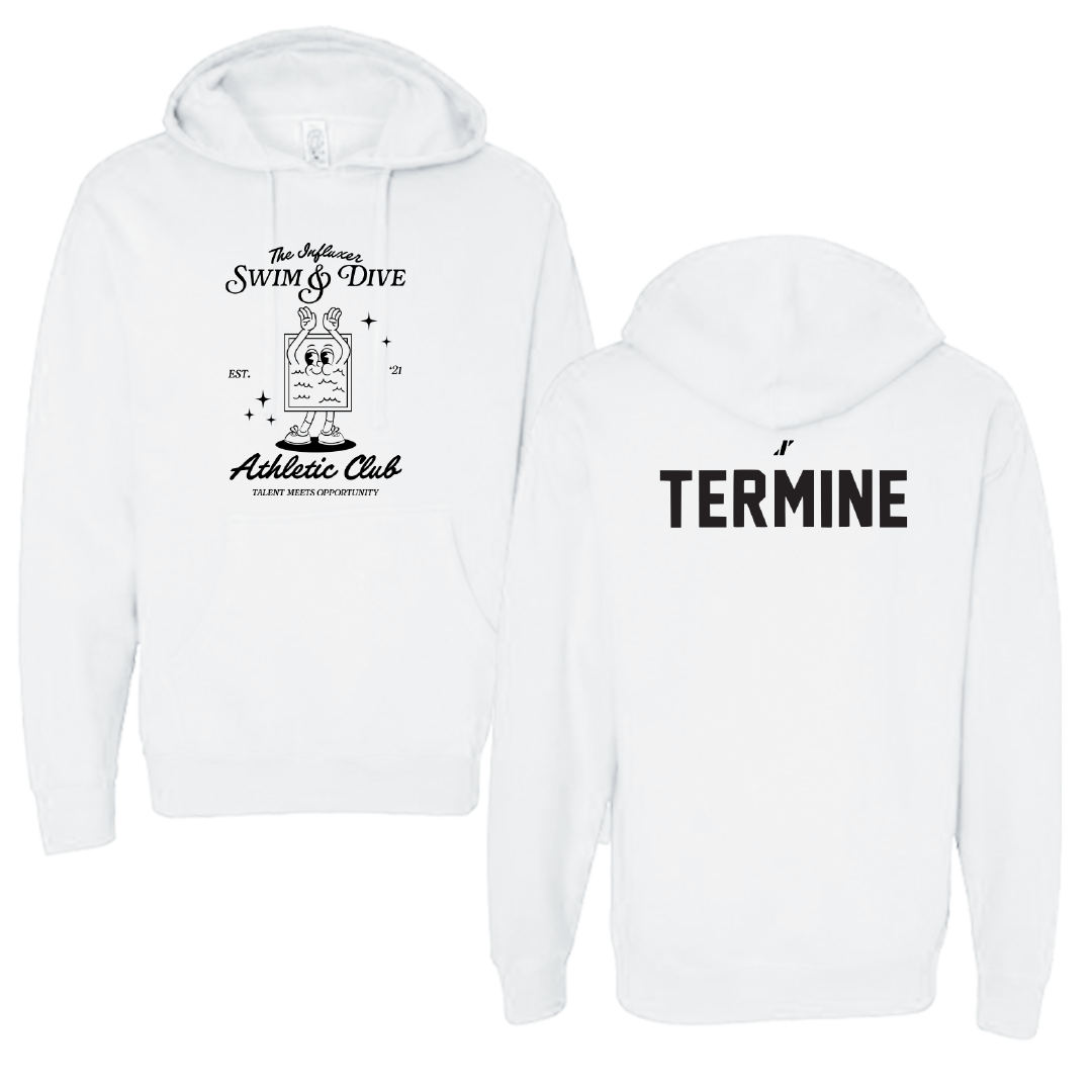 Swimming & Diving White Influxer Athletic Club Hoodie - Luigi Termine