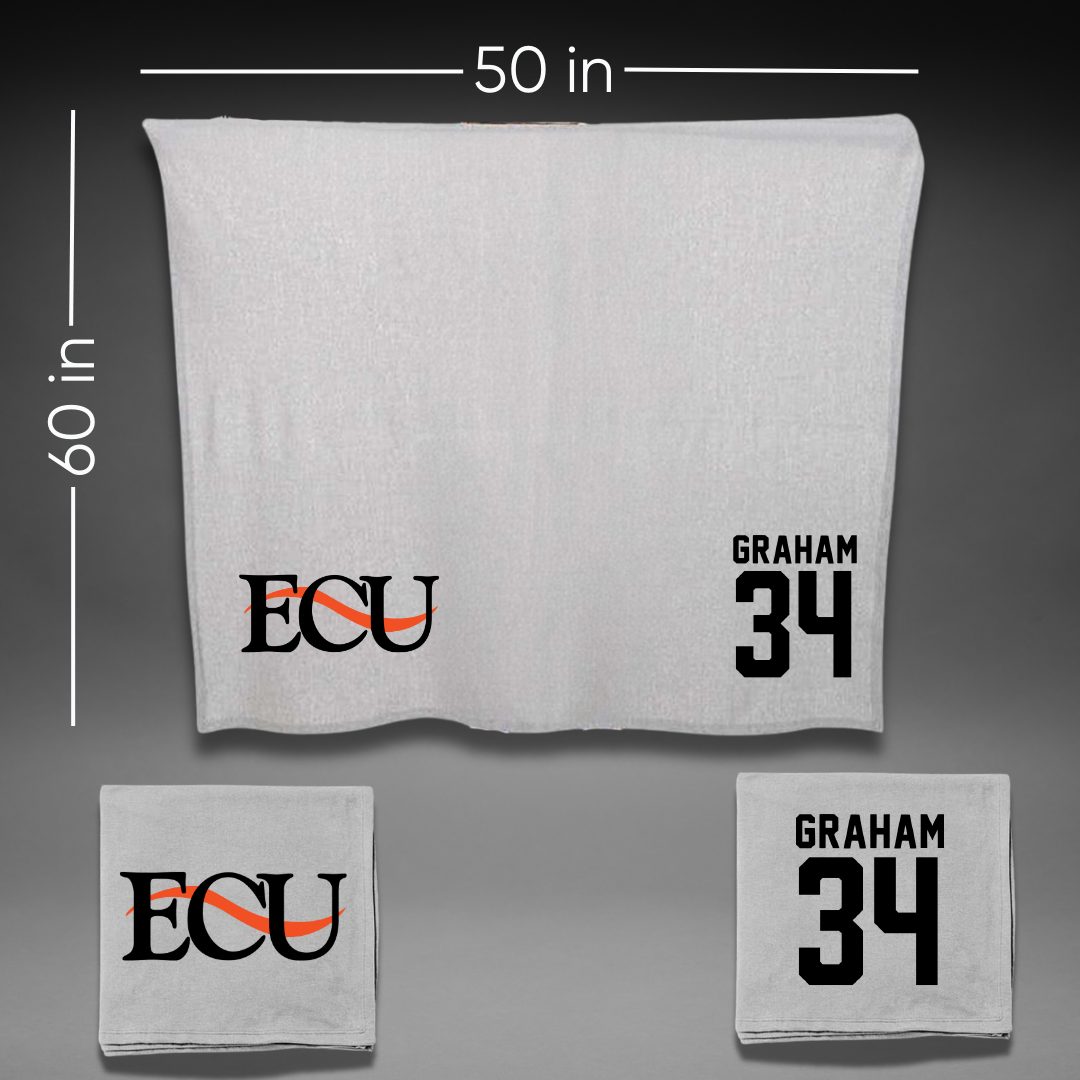East Central University Football Gray Blanket - #34 Joshua Graham