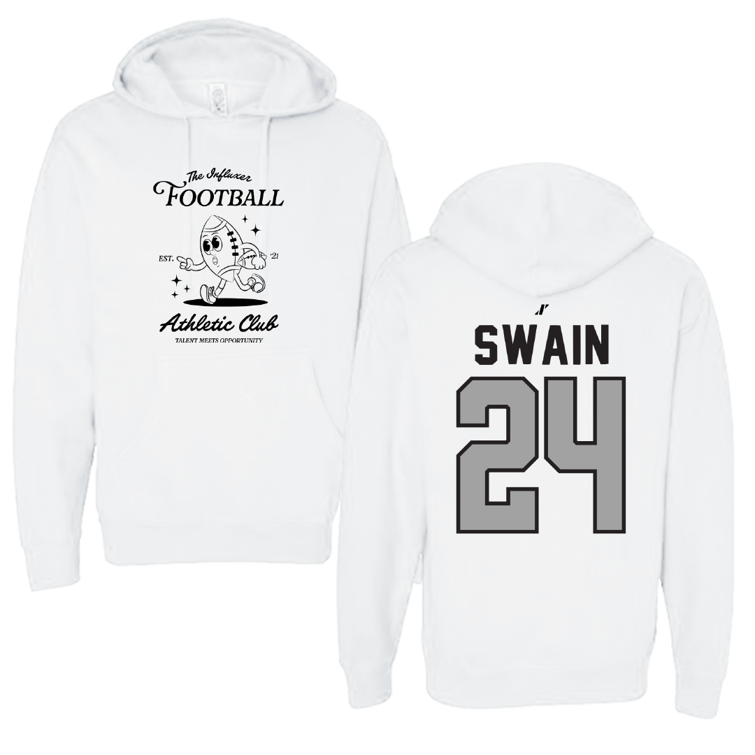 Football White Influxer Athletic Club Hoodie - #24 Mike Swain