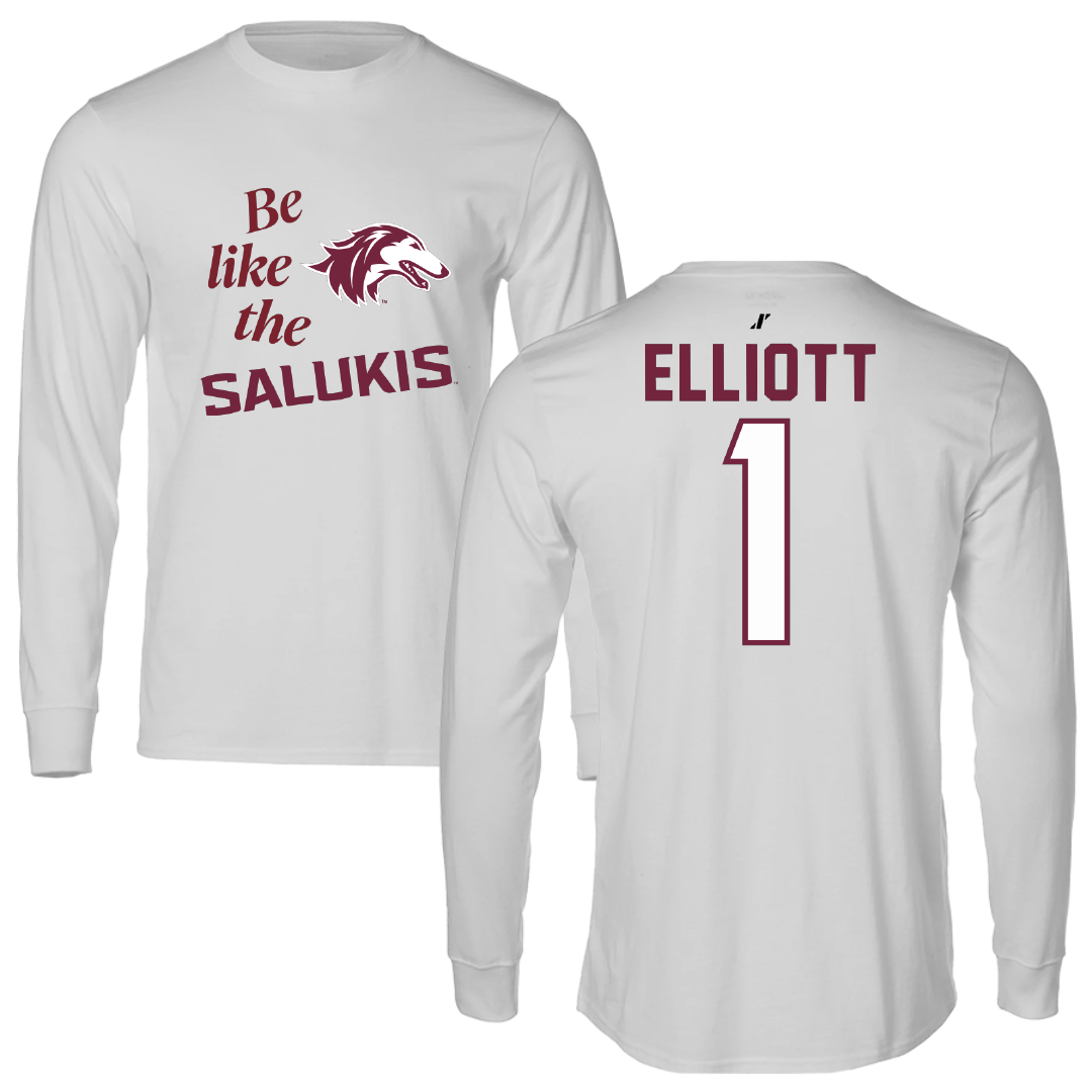 Southern Illinois University at Carbondale Football Light Gray Be Like Us Long Sleeve - #1 Romeir Elliott