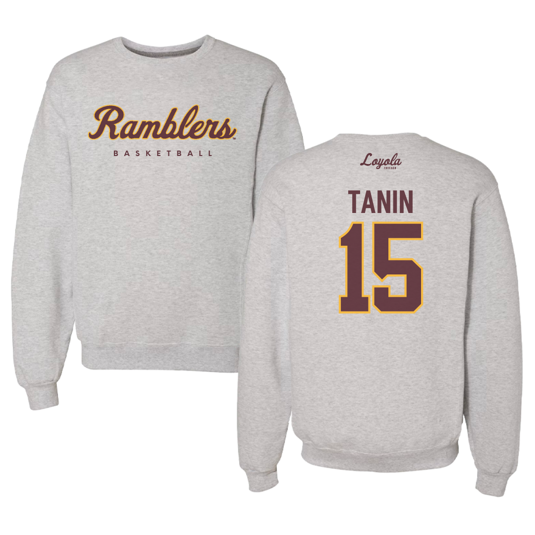 Loyola University-Chicago Basketball Gray Crewneck - #15 Sitori Tanin