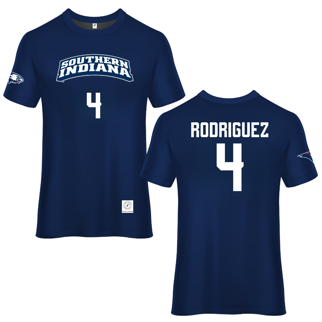 University of Southern Indiana Navy Soccer Jersey - #4 Diego Rodriguez