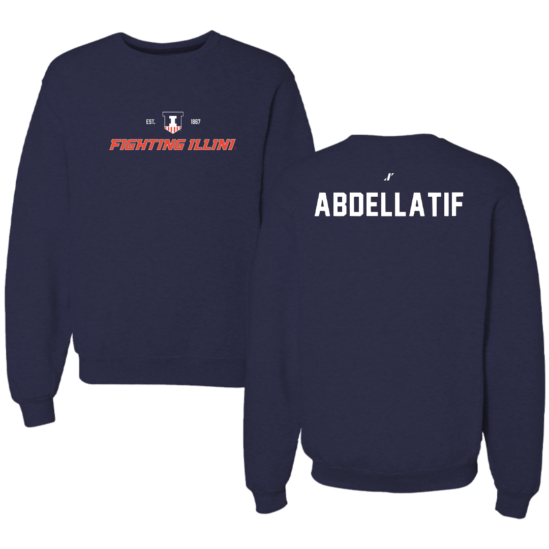 University of Illinois TF and XC Navy General Crewneck - Noor Abdellatif