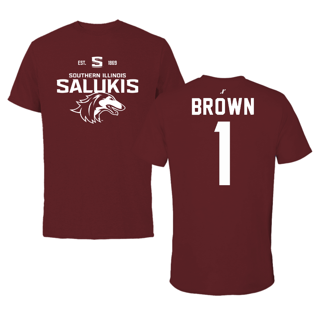 Southern Illinois University at Carbondale Basketball Maroon General Performance Tee - #1 Tyranny Brown