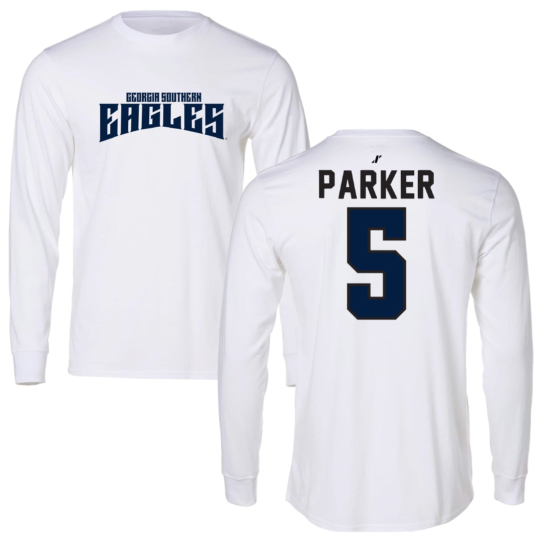 Georgia Southern University Baseball White Classic Long Sleeve - #5 Cade Parker