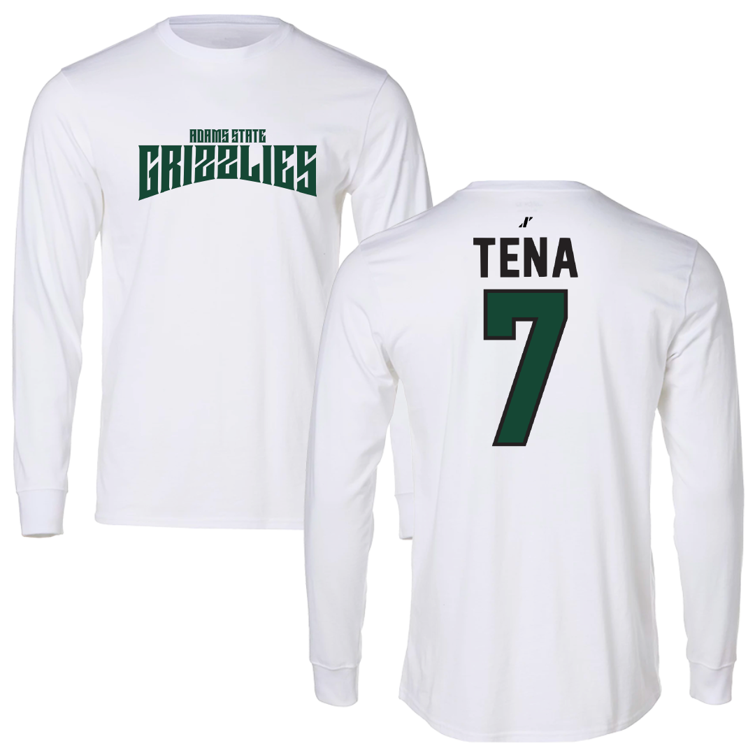 Adams State University Soccer White Classic Performance Long Sleeve - #7 Colette Tena