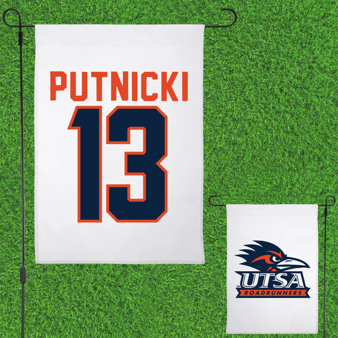 University of Texas at San Antonio Volleyball White Garden Flag - #13 Miranda Putnicki