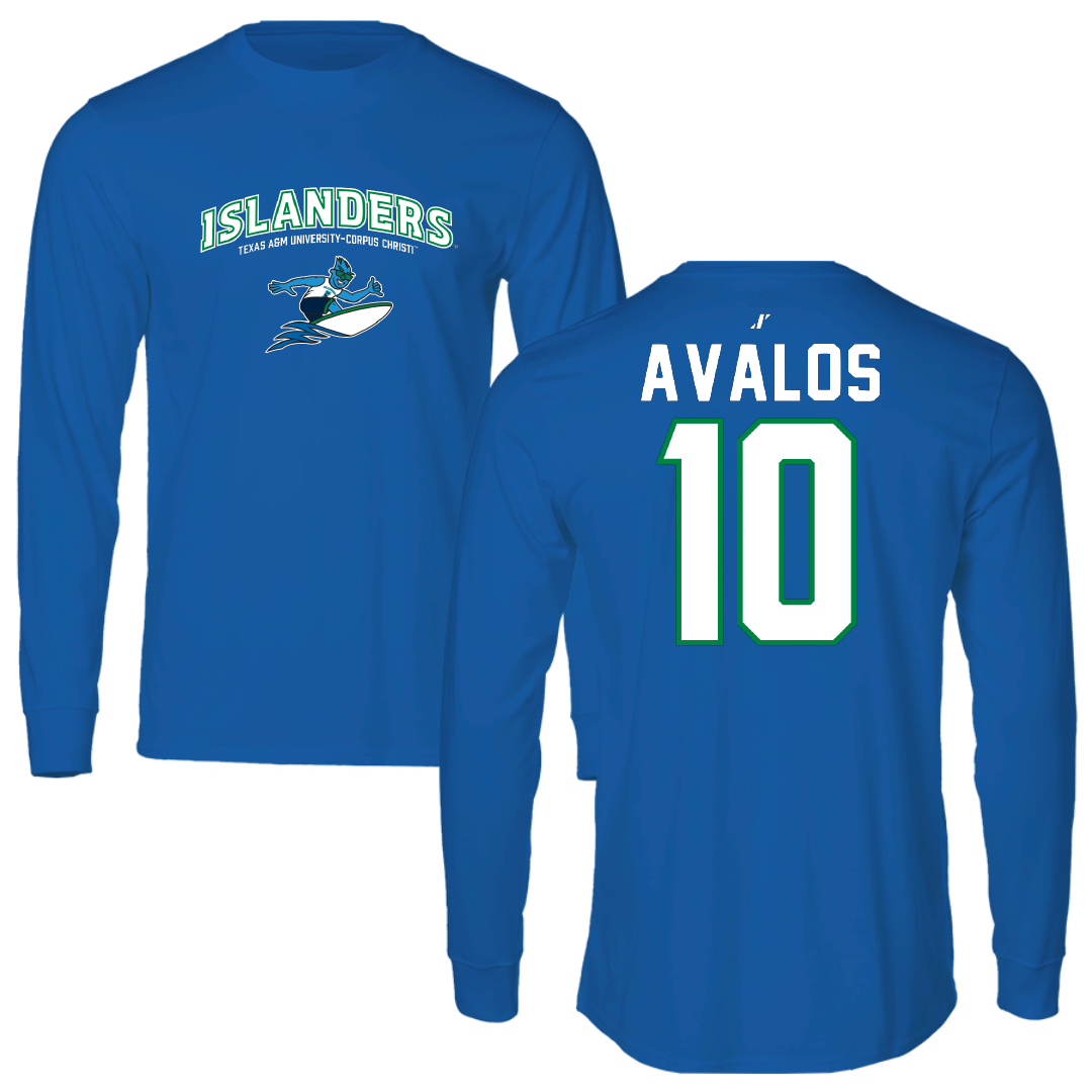 Texas A&M University-Corpus Christi Softball Blue General Long Sleeve - #10 Rhea-Ann Avalos