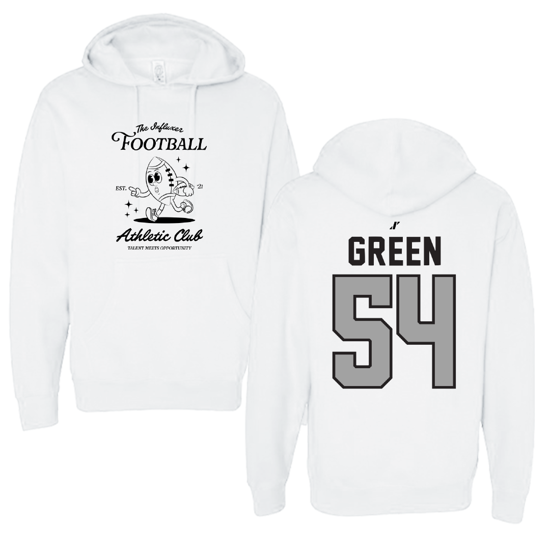 Football White Influxer Athletic Club Hoodie - #54 Alex Green