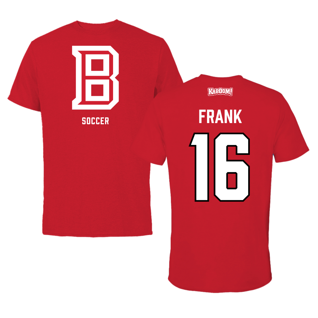 Bradley University Soccer Red Block Performance Tee - #16 Caden Frank