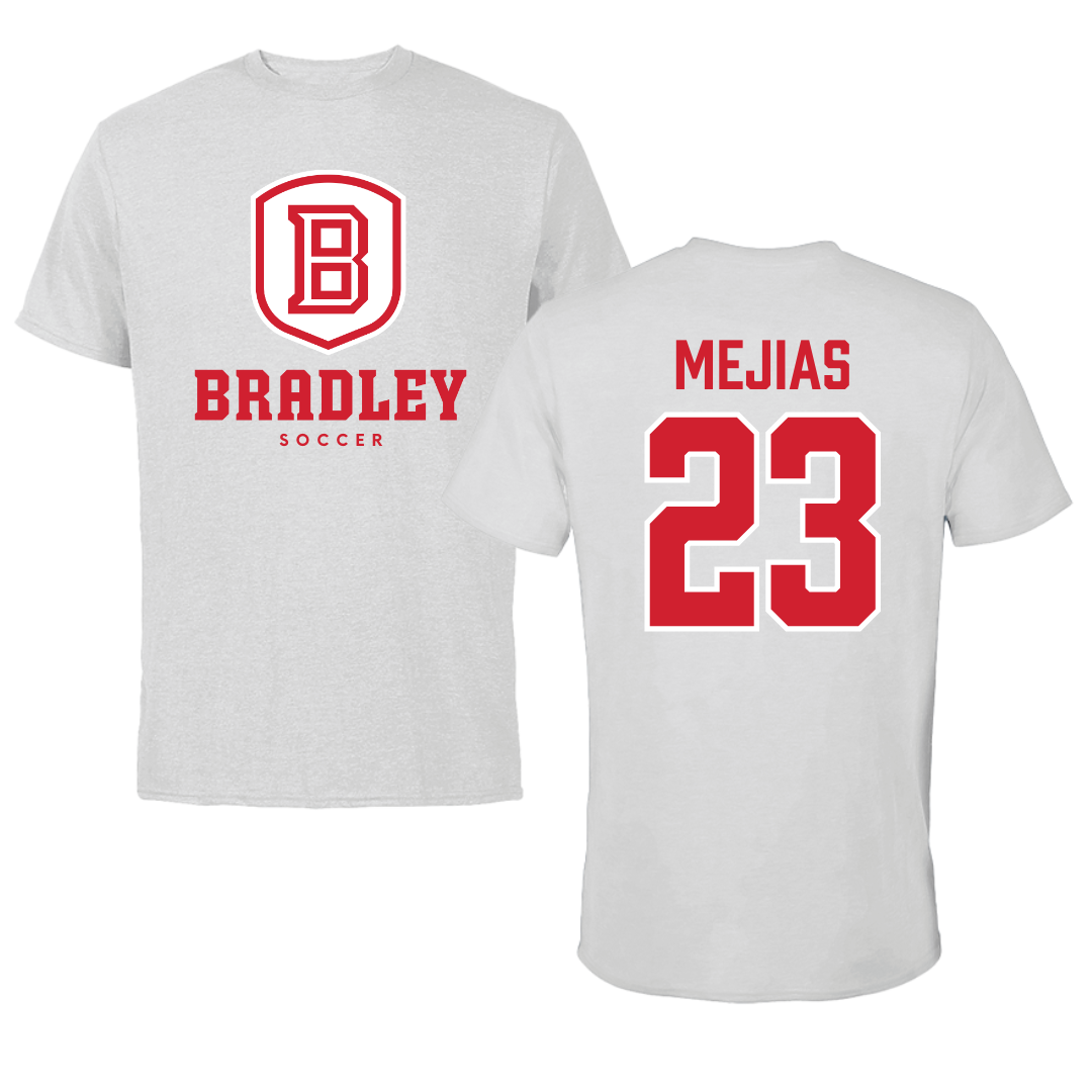 Bradley University Soccer Gray Performance Tee - #23 Jamaine Mejias
