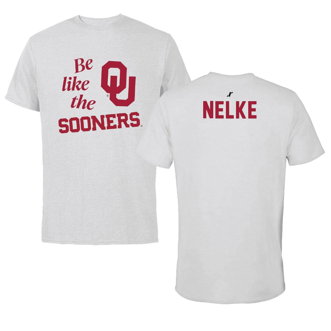 University of Oklahoma Golf Light Gray Be Like Us Tee - Raychel Nelke