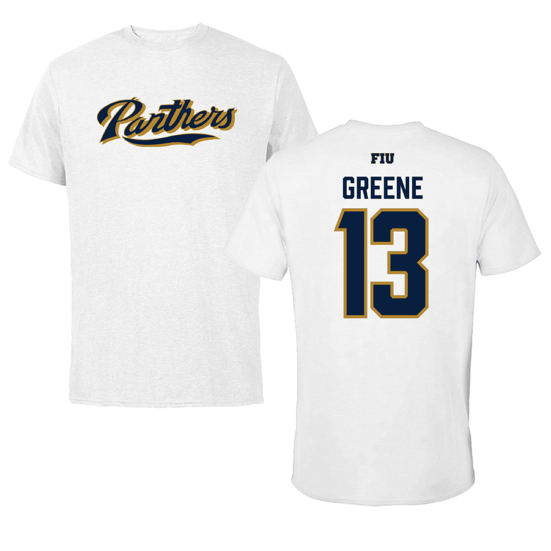 Florida International University Baseball White Performance Tee - #13 Bryce Greene