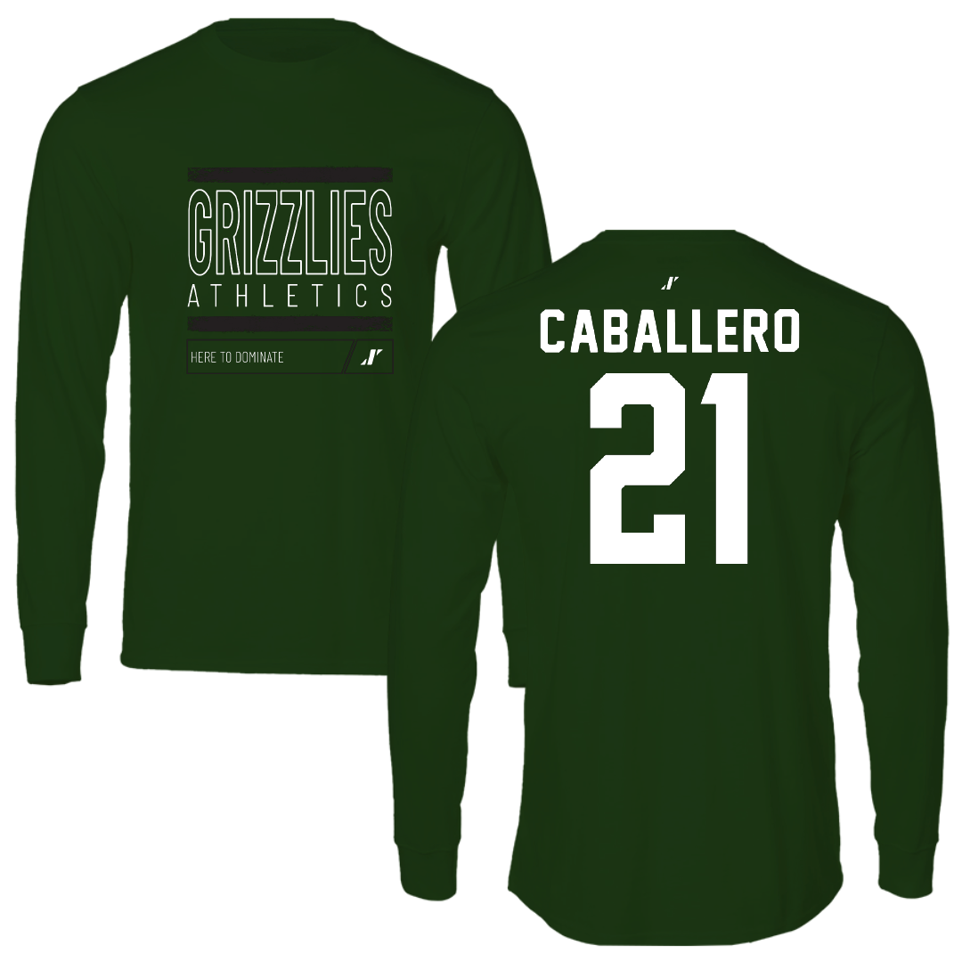 Adams State University Soccer Forest Green Dominate Performance Long Sleeve - #21 Karlee Caballero