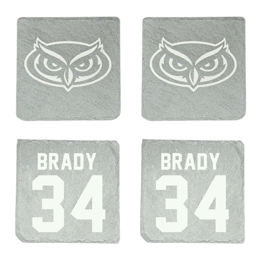 Florida Atlantic University Baseball Stone Coaster (4 Pack)  - #34 Carter Brady
