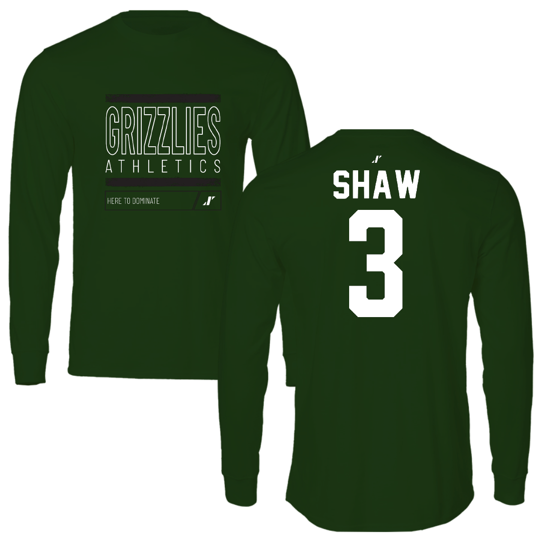 Adams State University Football Forest Green Dominate Performance Long Sleeve - #3 Seth Shaw