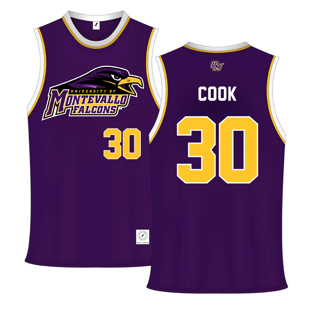 University of Montevallo Purple Basketball Jersey - #30 Savannah Cook