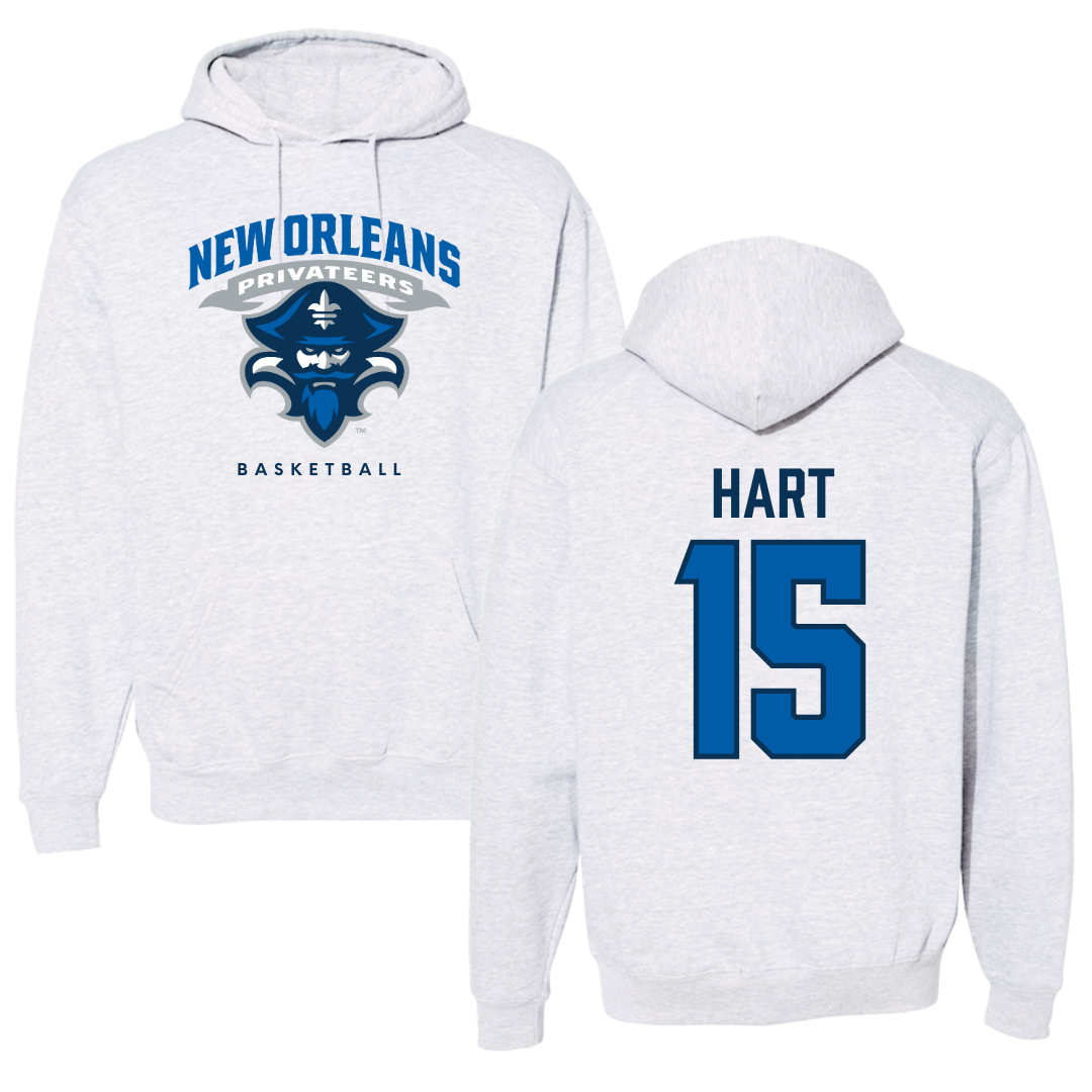 University of New Orleans Basketball Gray Hoodie - #15 Carlos Hart
