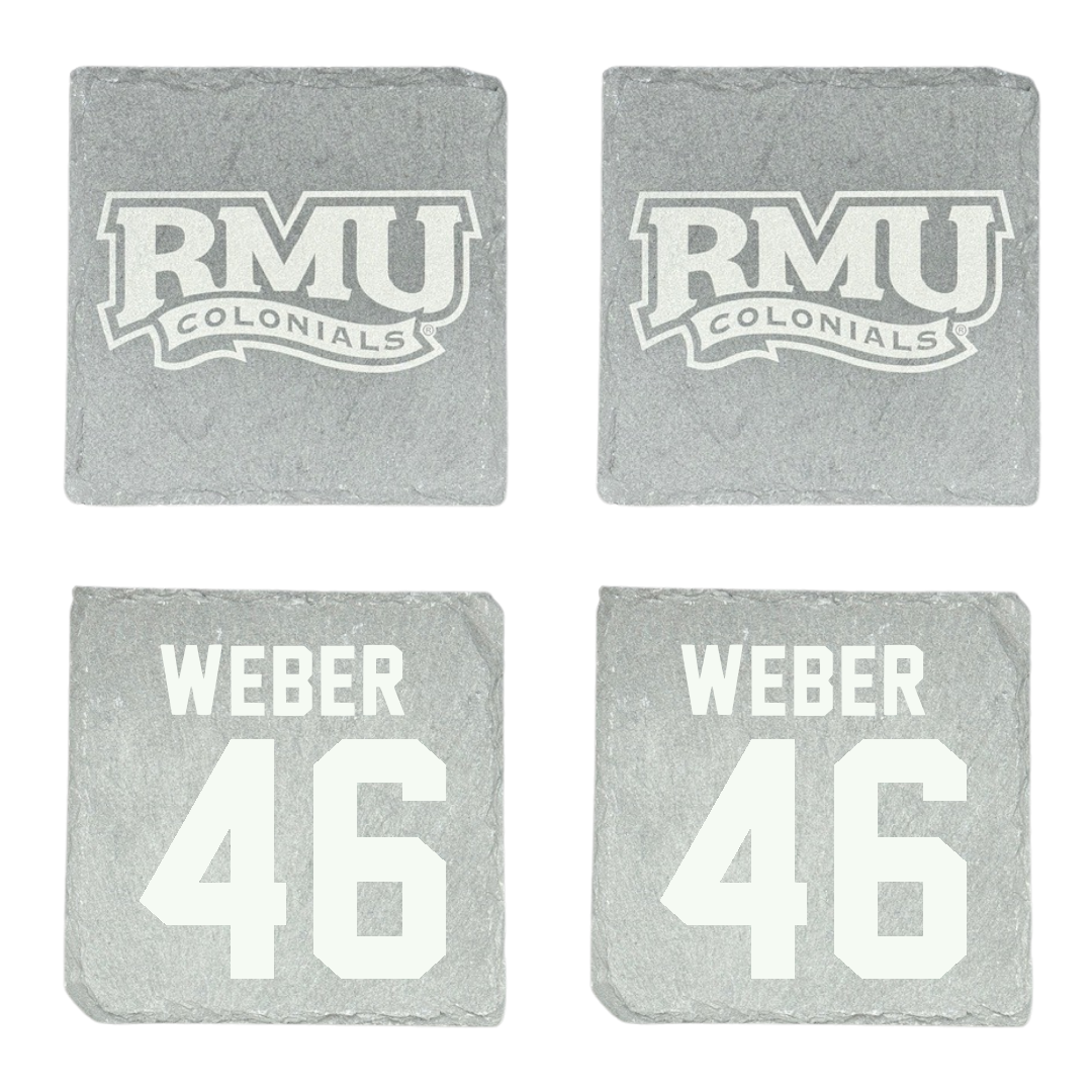 Robert Morris University Football Stone Coaster (4 Pack)  - #46 Zach Weber