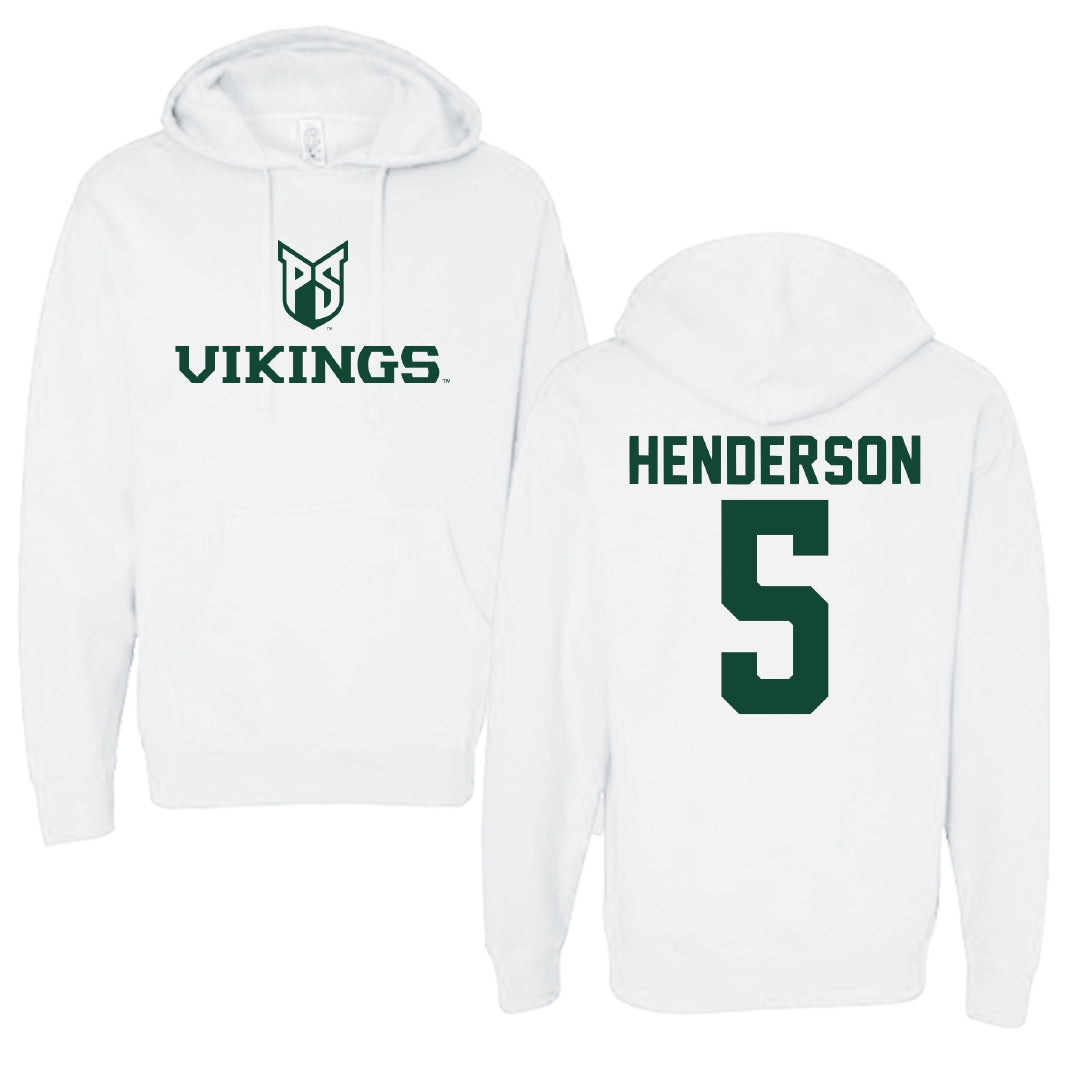 Portland State University Basketball White Hoodie - #5 Jaylin Henderson