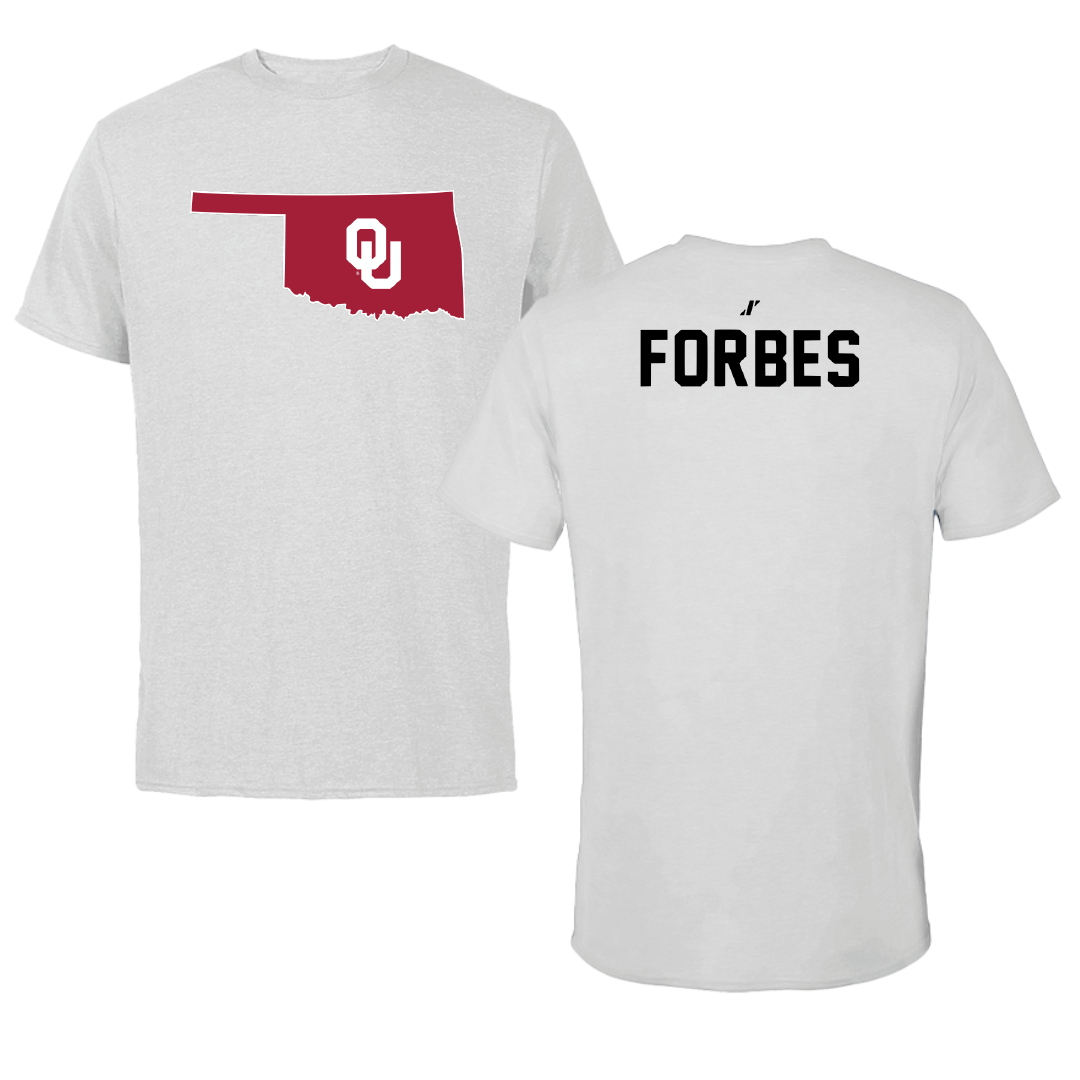 University of Oklahoma Wrestling Light Gray State Tee - Christian Forbes