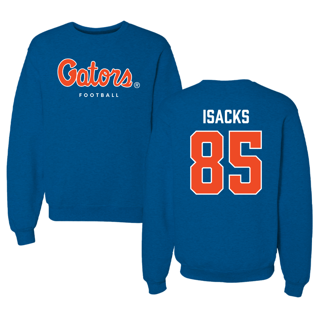 University of Florida Football Royal Blue Crewneck - #85 Scott Isacks