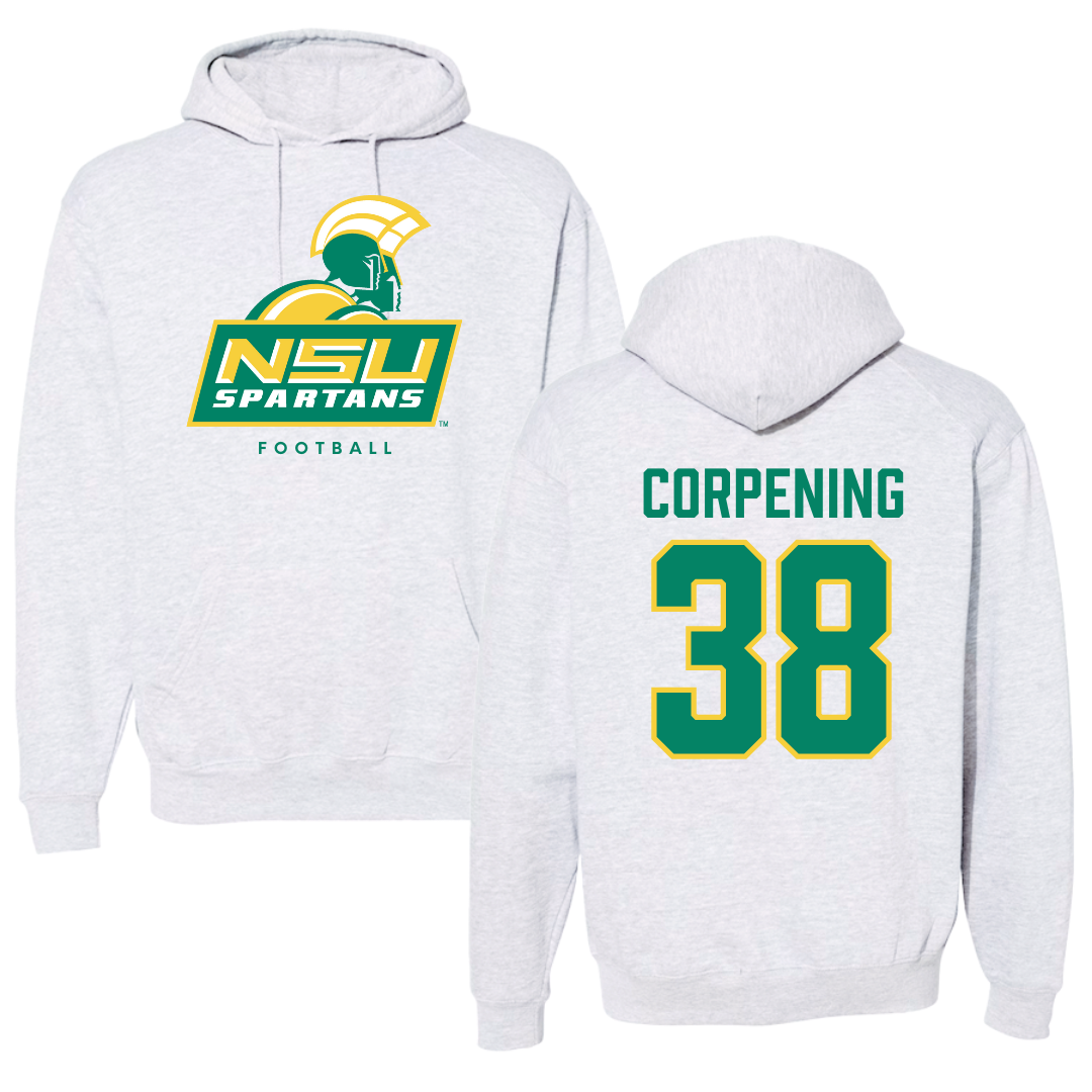Norfolk State University Football Gray Hoodie - #38 Davion Corpening