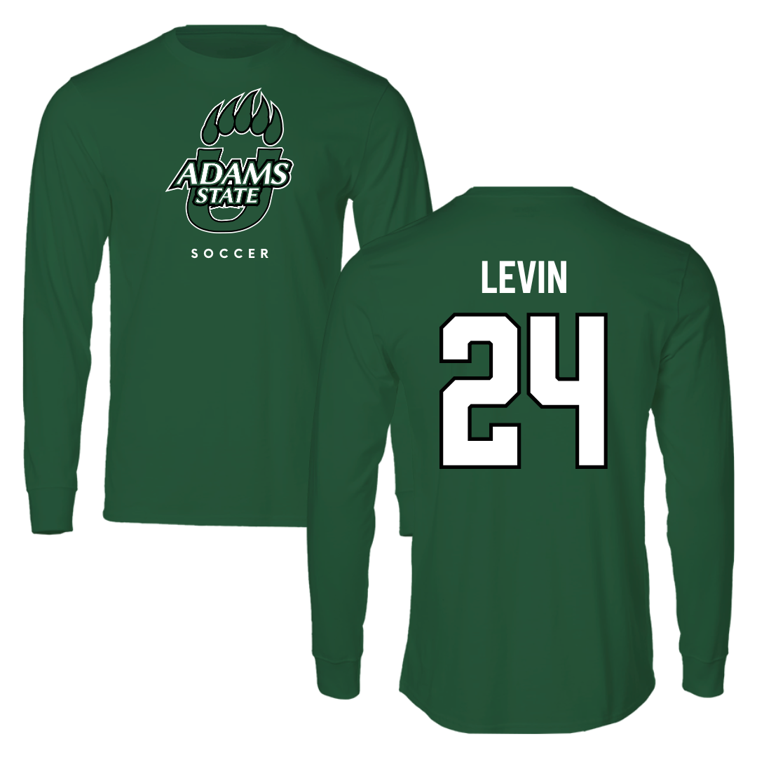 Adams State University Soccer Forest Green Long Sleeve - #24 Denali Levin