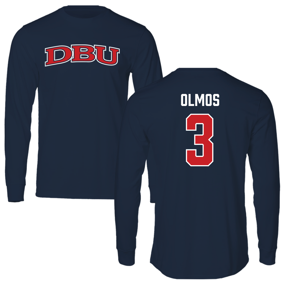 Dallas Baptist University Soccer Navy DBU Performance Long Sleeve - #3 Angelina Olmos