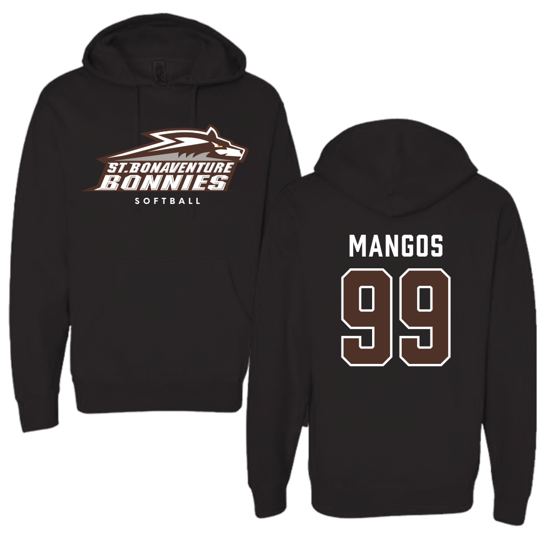 St. Bonaventure University Softball Black Hoodie - #99 Reagan Mangos