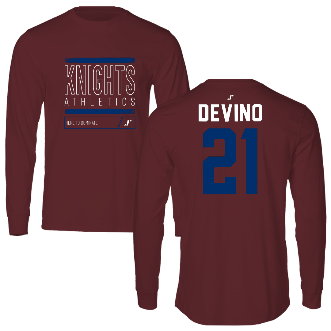 Fairleigh Dickinson University-Metropolitan Campus Lacrosse Maroon Dominate Long Sleeve - #21 Mia Devino