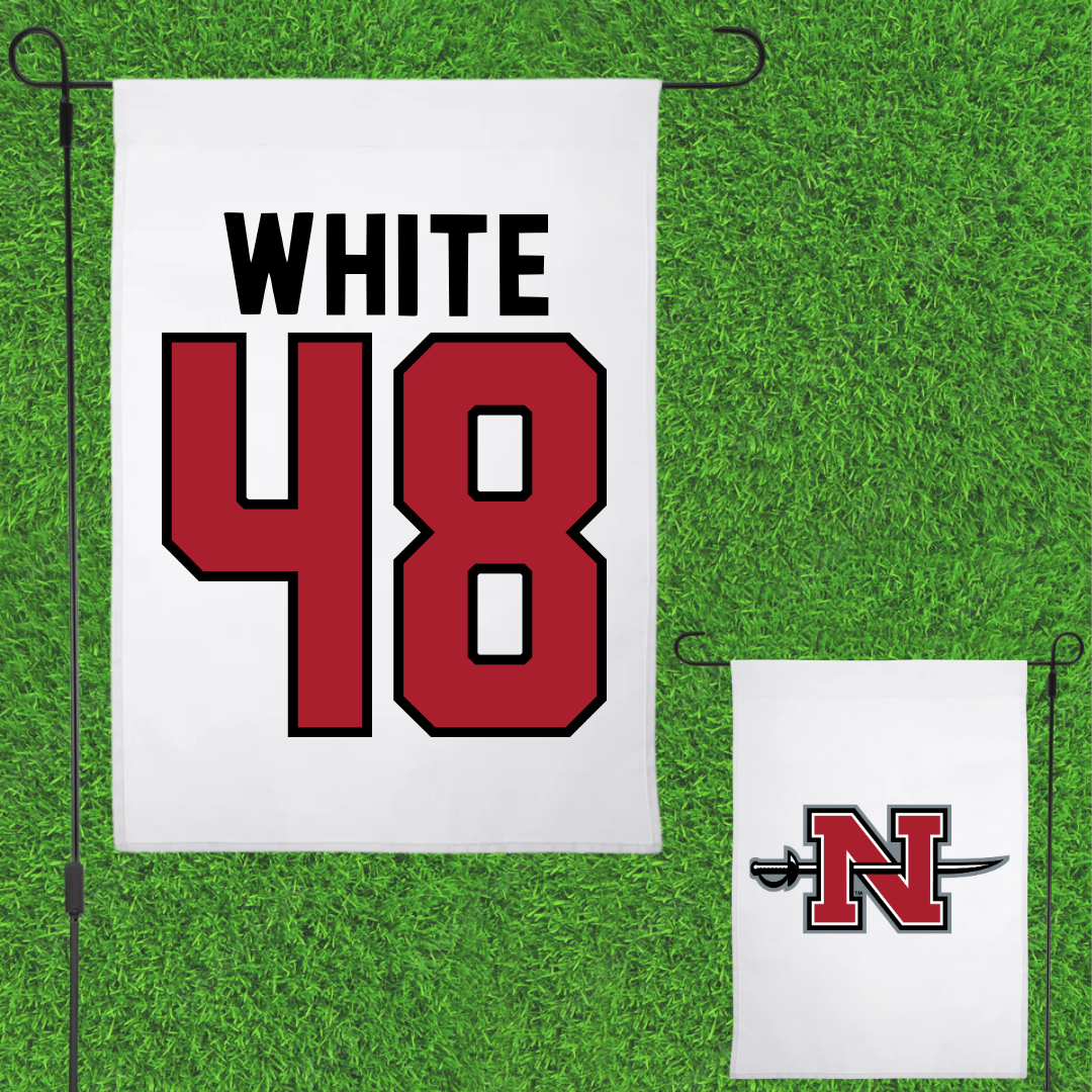 Nicholls State University Football White Garden Flag - #48 Scott White