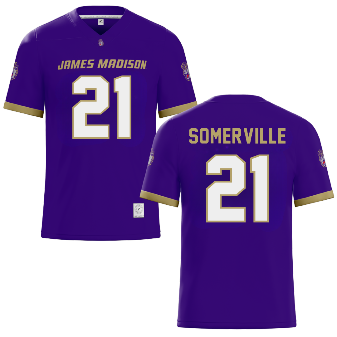 James Madison University Purple Football Jersey - #21 Jamari Somerville