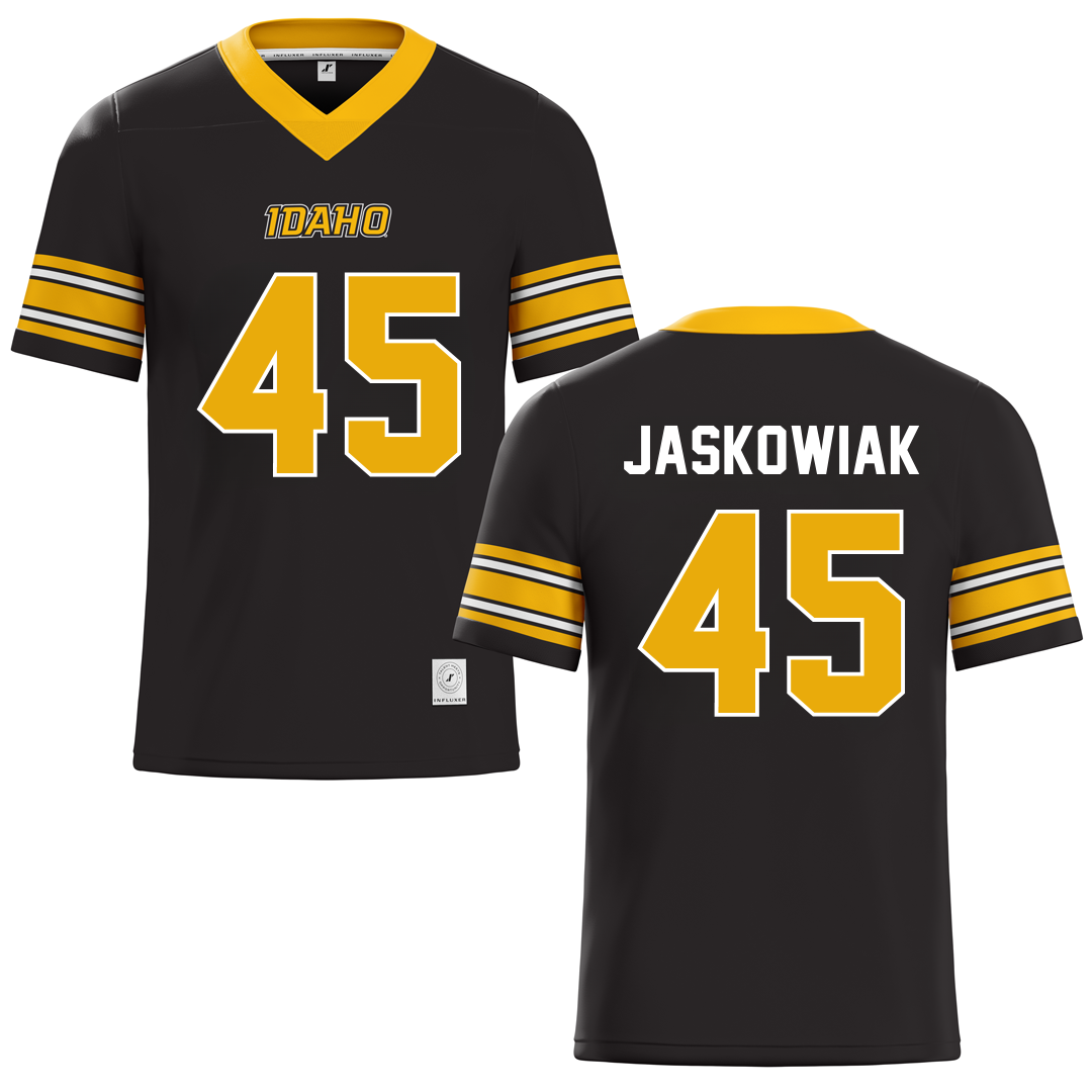 University of Idaho Black Football Jersey - #45 Mitchel Jaskowiak