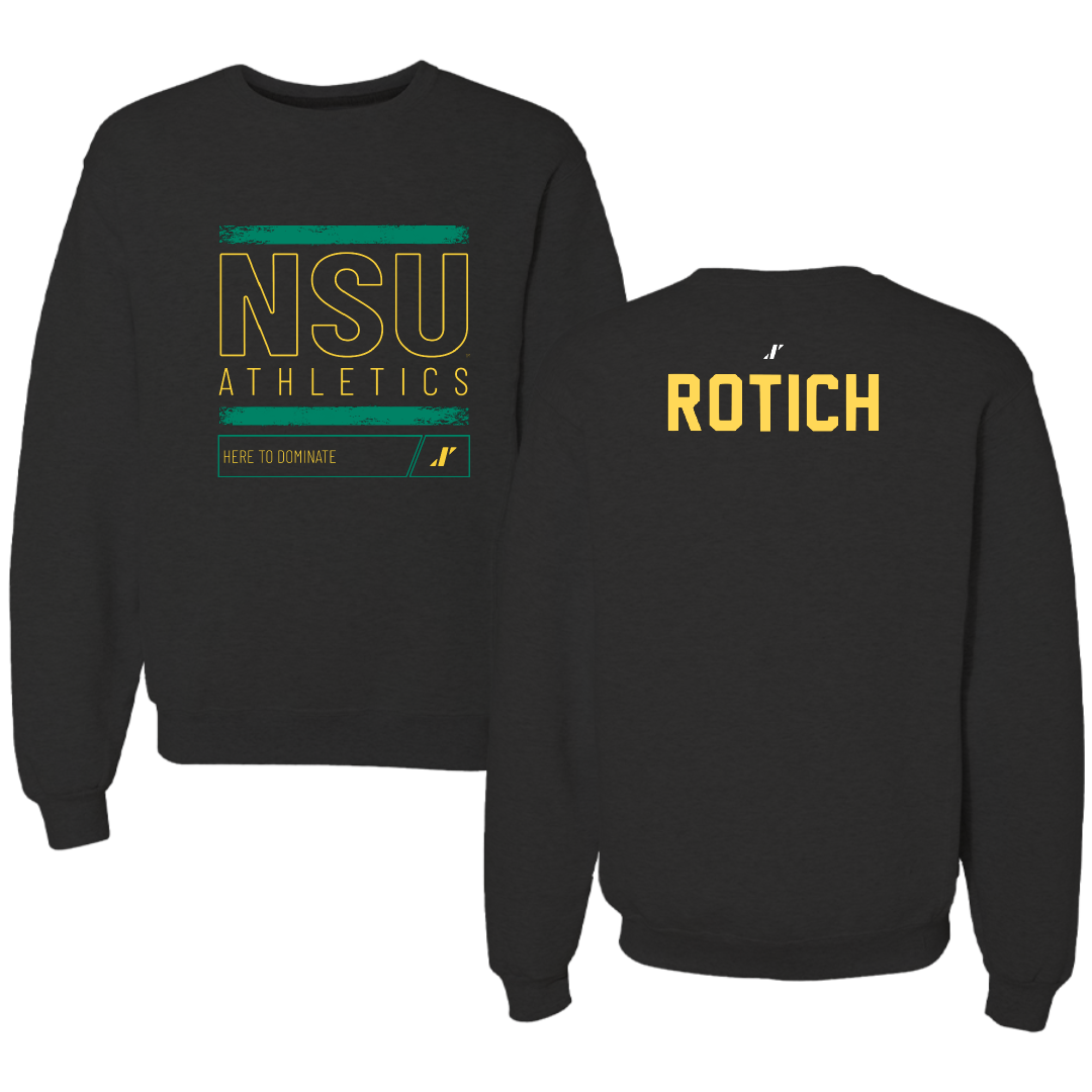 Norfolk State University TF and XC Black Dominate Crewneck - Brian Rotich