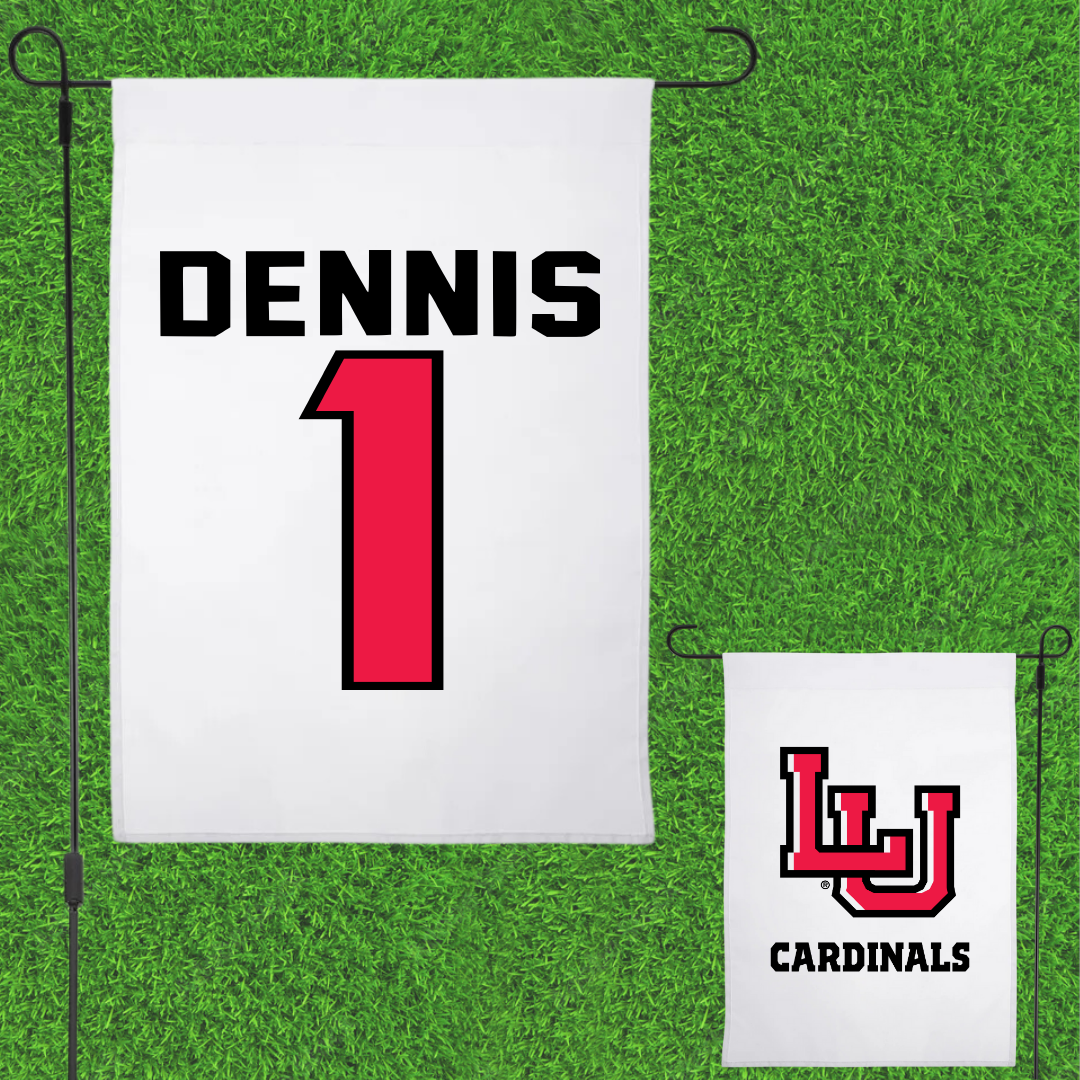 Lamar University Football White Garden Flag - #1 Andre Dennis
