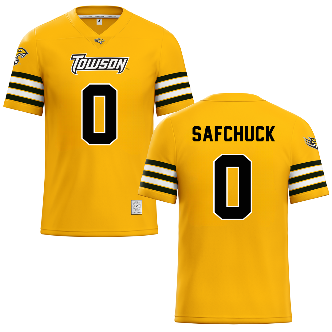 Towson University Gold Lacrosse Jersey - #0 Savannah Safchuck