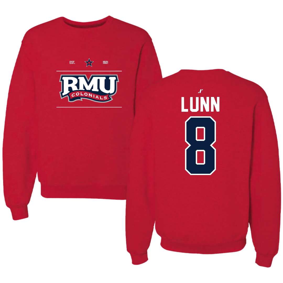 Robert Morris University Ice Hockey Red General Crewneck - #8 Gabriel Lunn
