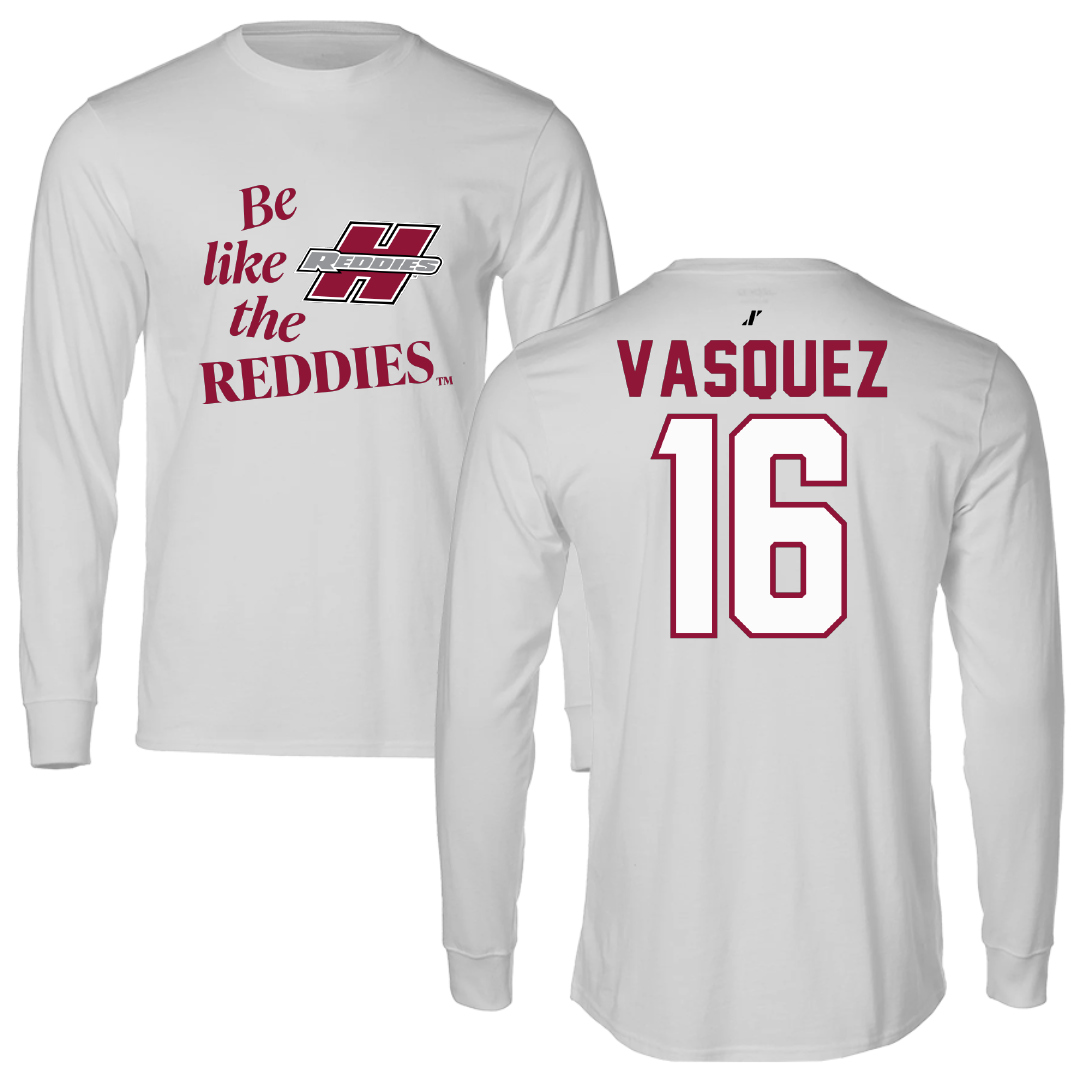 Henderson State University Baseball Light Gray Be Like Us Performance Long Sleeve - #16 Julio Vasquez