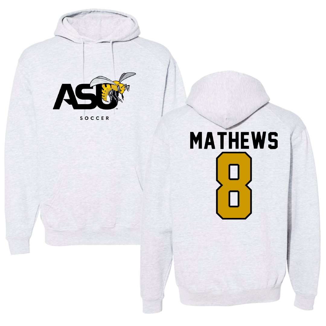 Alabama State University Soccer Gray Hoodie - #8 Erica Mathews
