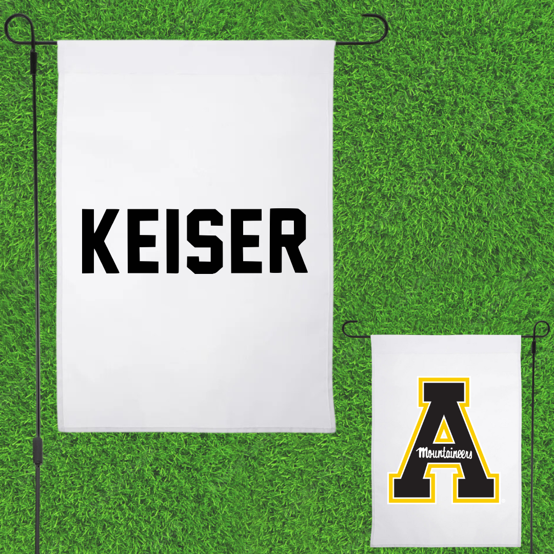 Appalachian State University Wrestling White Garden Flag - Kaden Keiser
