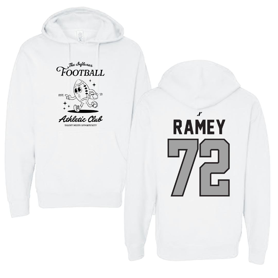 Football White Influxer Athletic Club Hoodie - #72 Brayden Ramey