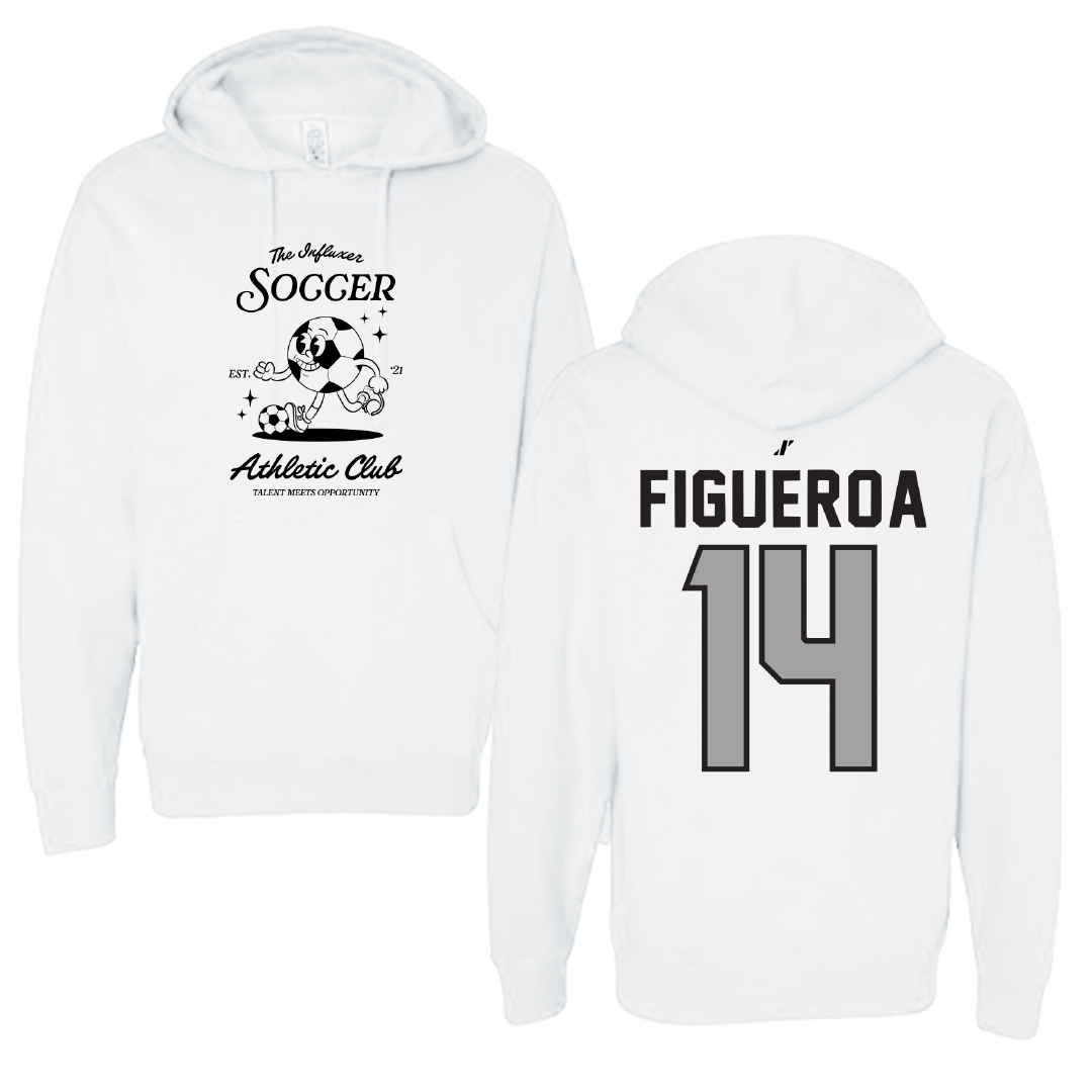 Soccer White Influxer Athletic Club Hoodie - #14 Angelica Figueroa