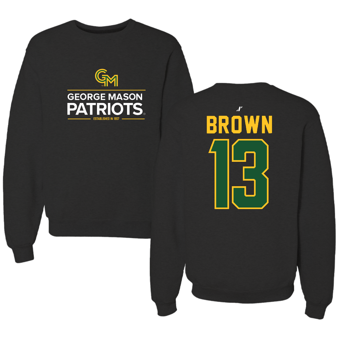 George Mason University Basketball Black General Crewneck - #13 Jada Brown