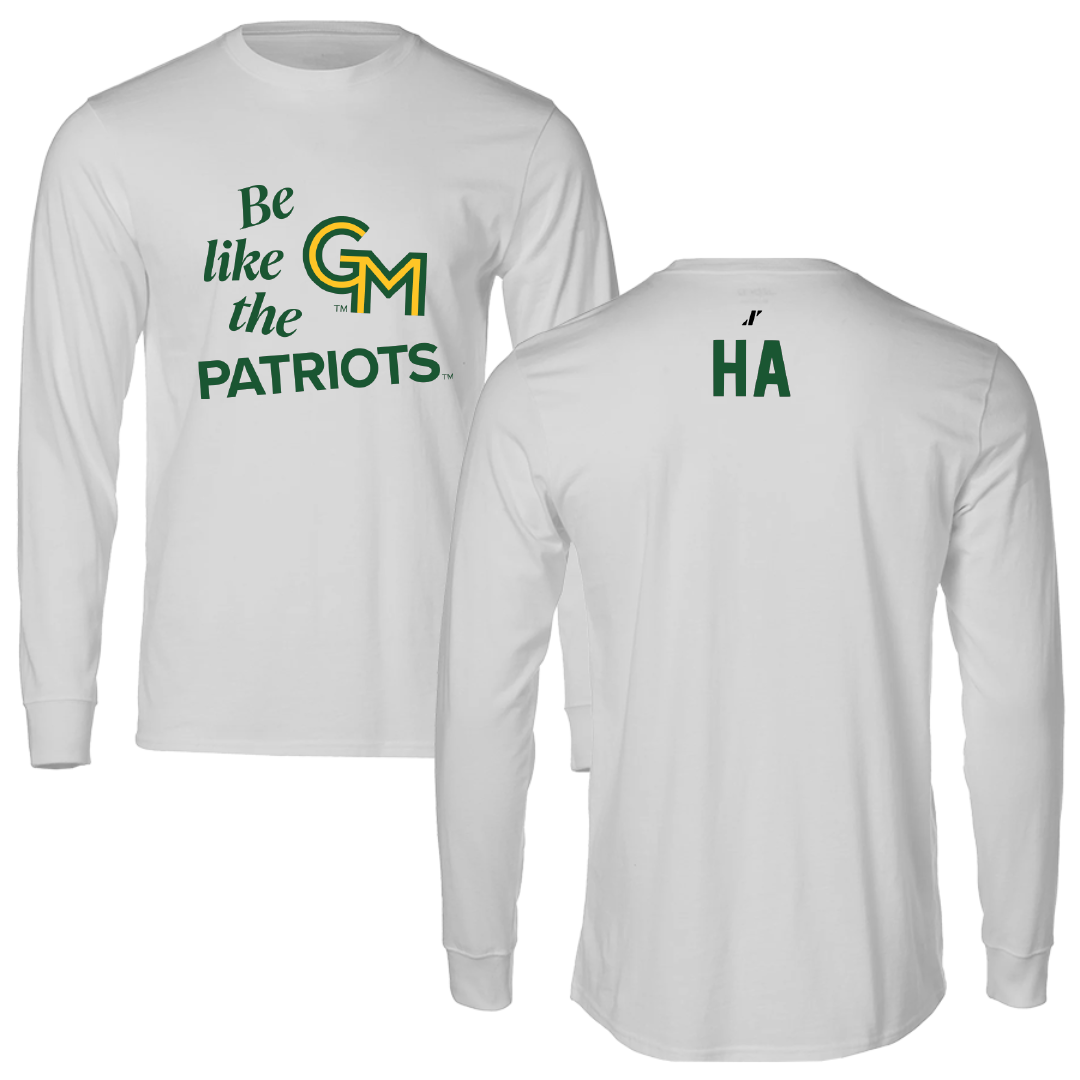 George Mason University Tennis Light Gray Be Like Us Performance Long Sleeve - Dustin Ha