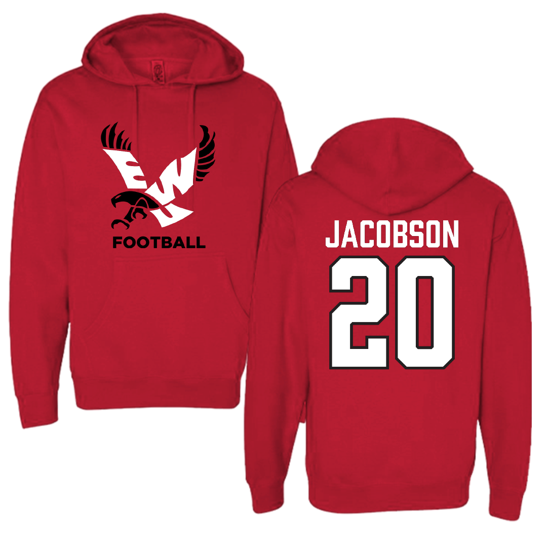 Eastern Washington University Football Red EWU Hoodie - #20 Tyson Jacobson
