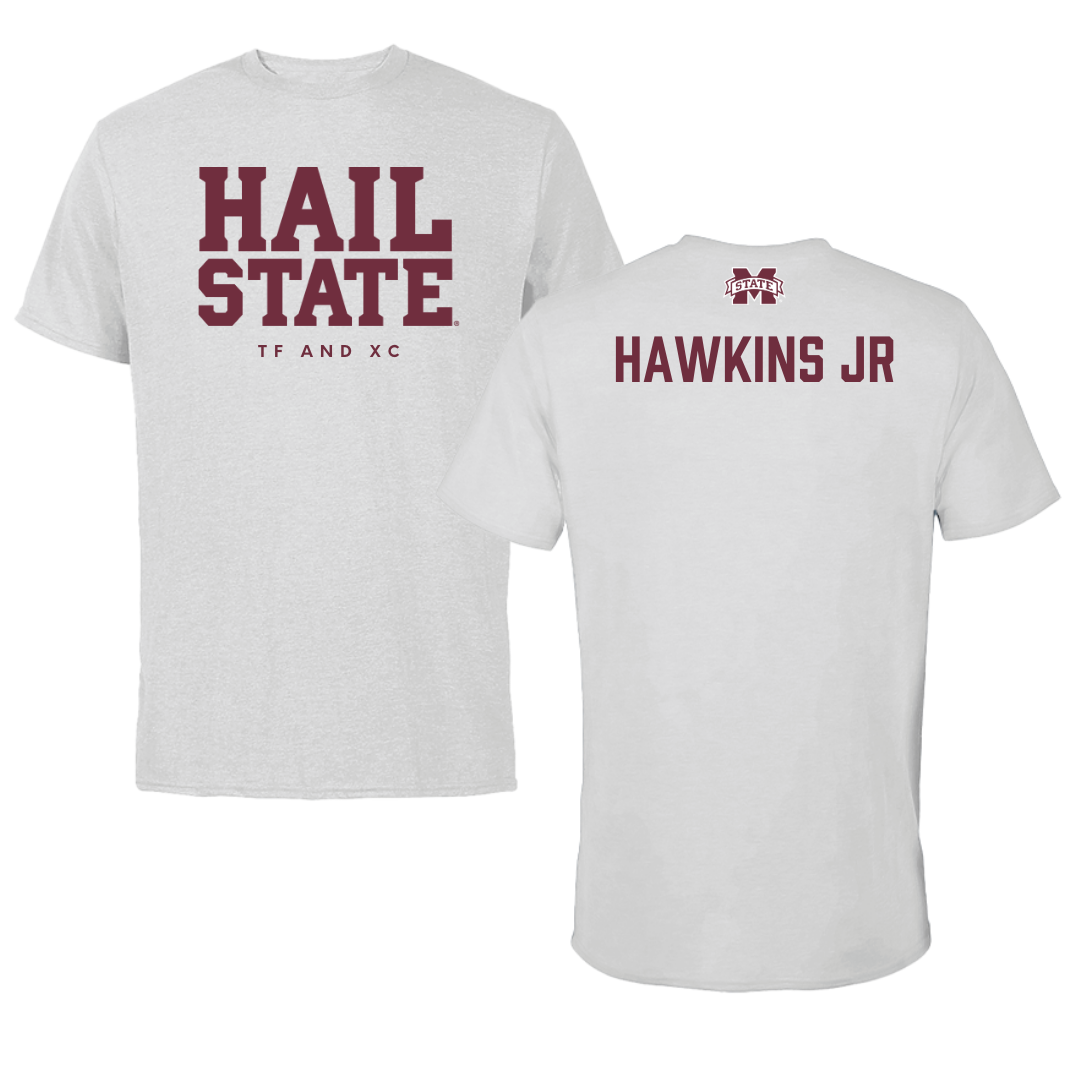 Mississippi State University TF and XC Solid Athletic Gray Performance Tee - Sherman Hawkins Jr