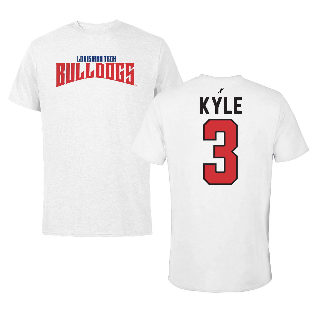 Louisiana Tech University Soccer White Classic Performance Tee - #3 Avery Kyle