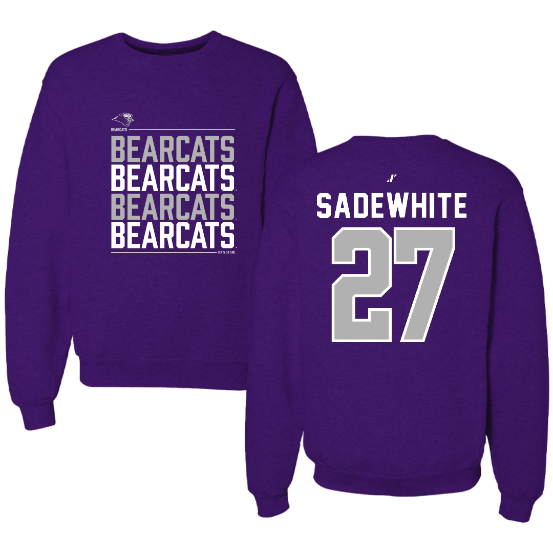 Southwest Baptist University Softball Purple General Crewneck - #27 Lucy Sadewhite