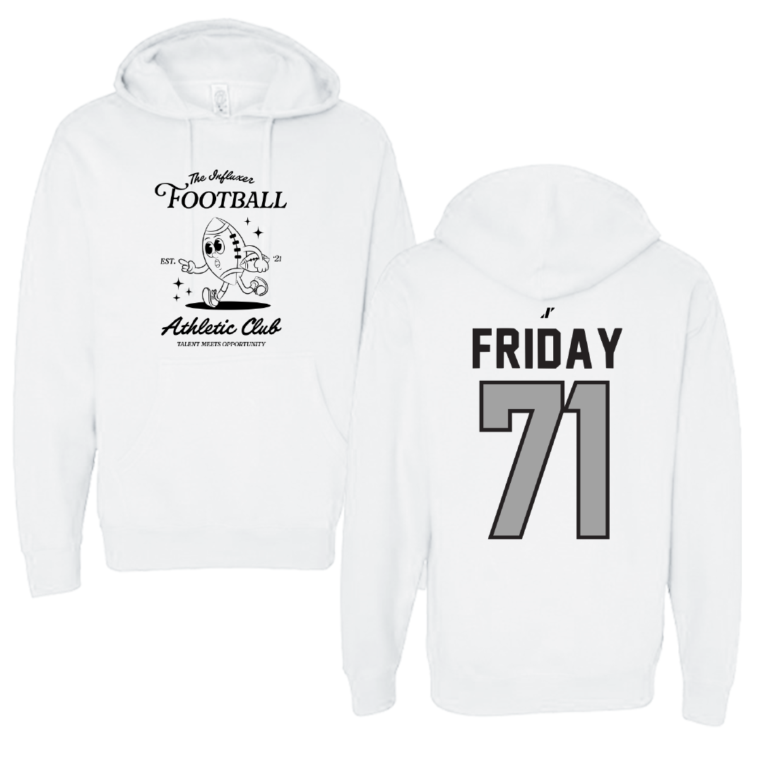 Football White Influxer Athletic Club Hoodie - #71 Ostyn Friday